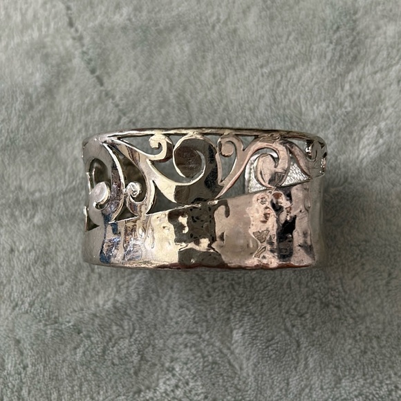 Hammered Metal Cuff Bracelet - Picture 1 of 4